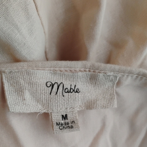 Mable Beige Mini Dress with Shoulder Bows – Size M - Picture 9 of 9